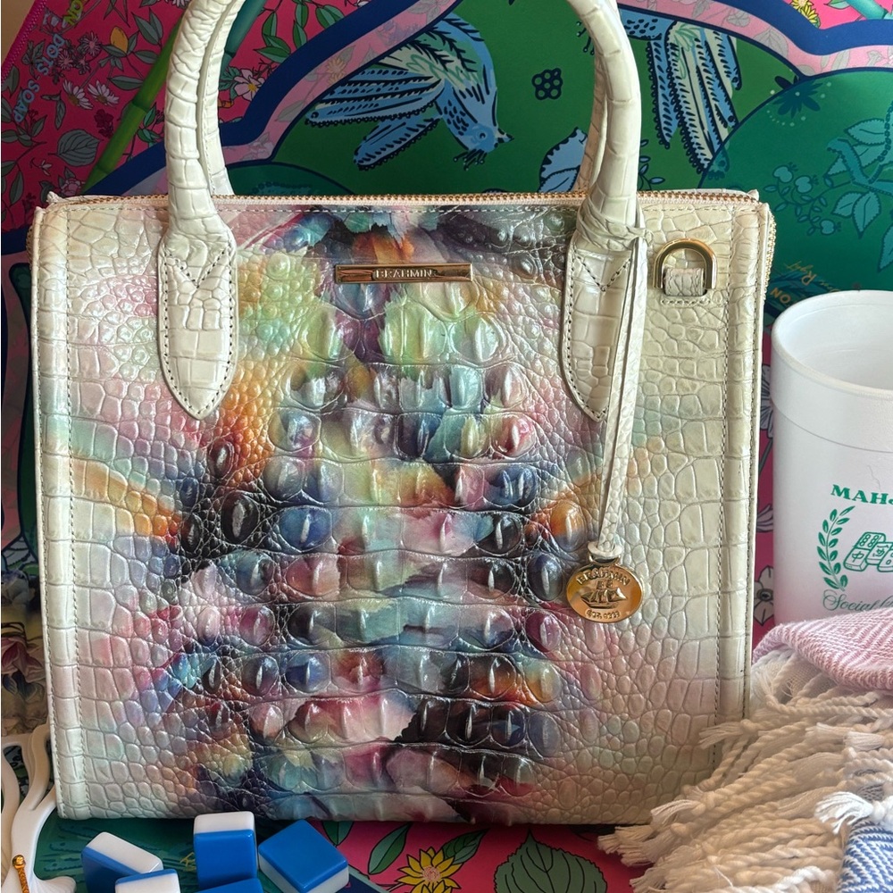 Brahmin Small Caroline Handbag in Rare Prism Design